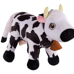 Peluche La Vaca Lola con Canciones de la Granja de Zenón - 35 cm