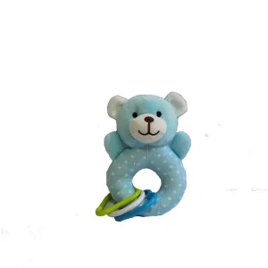 Sonajero de Peluche Oso Celeste - 15 cm de Dulzura para tu Bebé