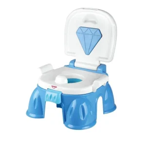 Pelela 3 en 1 Celeste Huanger con Melodías - Adaptable al Inodoro y Función de Banquito