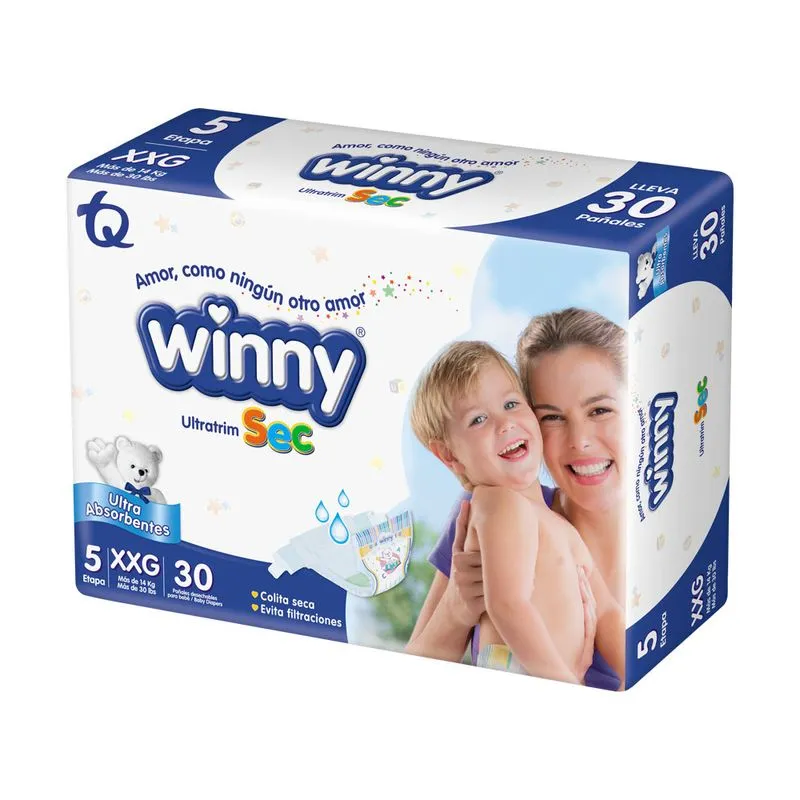 PAÑALES WINNY ULTRATRIM SEC ETAPA 5 X30 UND - Imagen 5